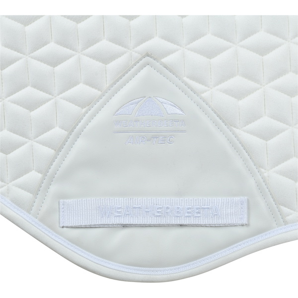 2026 WeatherBeeta Suede Elite Air-Tec Jump Shaped Saddle Pad 1030347007 - White